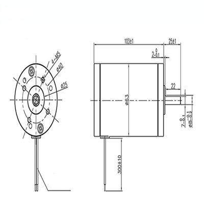24VDC Motor escovado 0,18n. M 2800rpm Motor elétrico Magnético permanente Motor eficiência IE 1