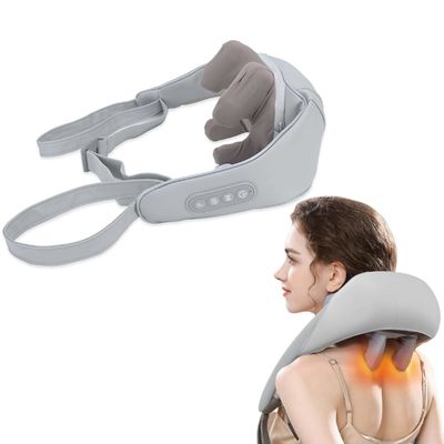 Aparelho de massagem do pescoço Shiatsu em forma de U Rejuvenescimento nas costas Fadiga Relaxamento do aquecimento cervical