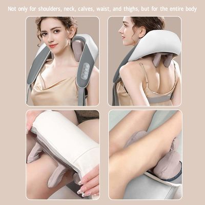 Aparelho de massagem do pescoço Shiatsu em forma de U Rejuvenescimento nas costas Fadiga Relaxamento do aquecimento cervical