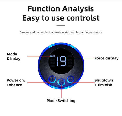 Controle manual preto Desenho portátil 4 cabeças Pescoço Massagem Auto almofada Massagista Pescoço