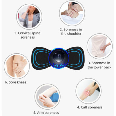 Controle manual preto Desenho portátil 4 cabeças Pescoço Massagem Auto almofada Massagista Pescoço