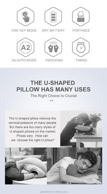 Cor Personalizada Corpo Pescoço Massagem em forma de U Massagem Vibrante Almofada Massagem Almofada