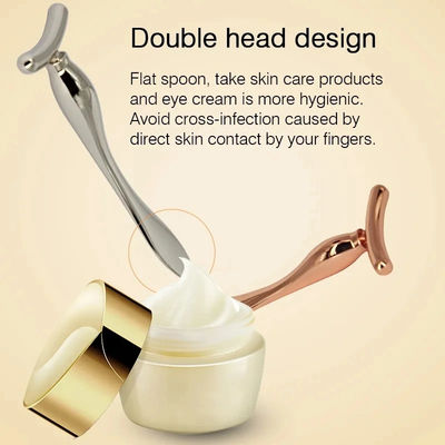 Ferramenta de massagem facial Eletrônica Massagista Bastão para o rosto Creme para os olhos Metal Sero Mini Dispositivo