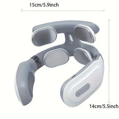 Massagista de 5 kg personalizado para viagens domésticas com protector de pescoço com aquecimento e pulso inteligentes