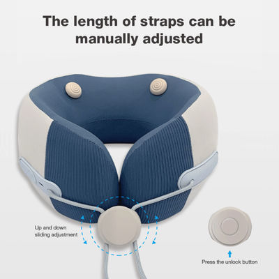 Fisioterapia infravermelha Massagista de pescoço em forma de U com massagem por vibração e função de calor