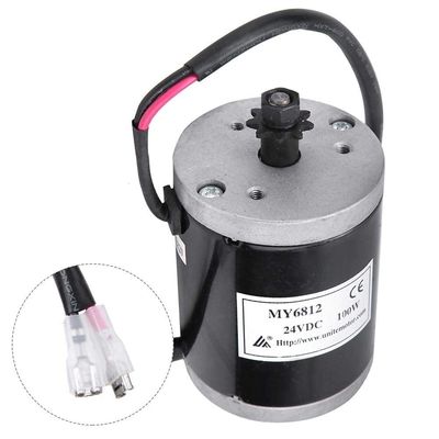 Motor de escova de bicicleta elétrica controlador de bicicleta elétrica motor escovado 24V 100w alta velocidade com poleia de cinto