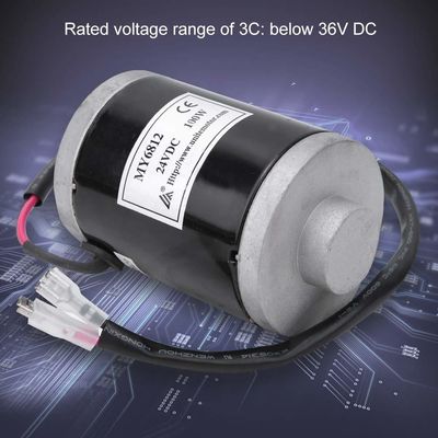 Motor de escova de bicicleta elétrica controlador de bicicleta elétrica motor escovado 24V 100w alta velocidade com poleia de cinto
