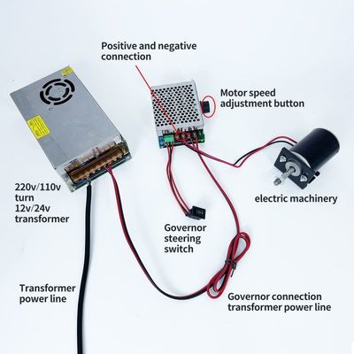 Comutação de escovas Motor de ímã permanente de alto binário 30W 12V/24V Motor de gerador DIY