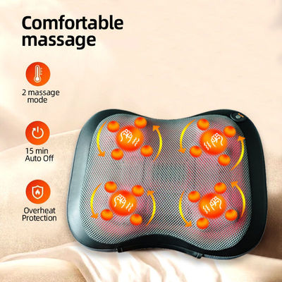 12V Bateria Capacidade almofada de massagem para alívio de dor lombar Grande zona de massagem