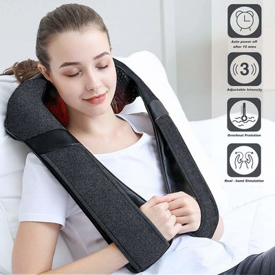 Profissional de Design Moderno Dc 12v Pu Couro Smart ombro pescoço massagista controle de tempo