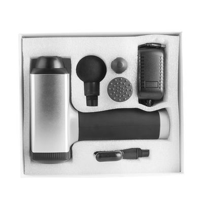 Máquina de vibração de massagem corporal Mini pistola de massagem com 5 níveis e 4 cabeças de massagem