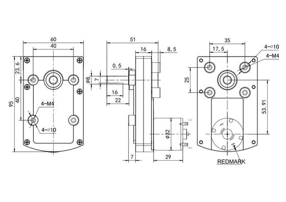 Motor de corrente contínua de alimentação direta de 24 V de 32 mm com caixa prateada e baixo nível de ruído de 75 dB