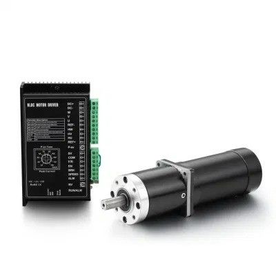 Motor de engrenagem planetária sem escovas DC de baixa rotação por minuto com caixa de engrenagens 24V 70W Motor redutor Diâmetro 57mm