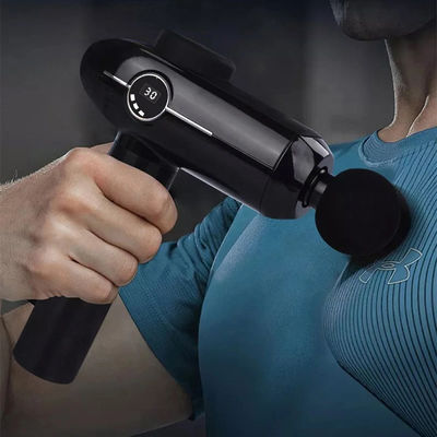 Máquina de massagem de tela LCD Vibração de 30 velocidades Mini Massage Gun para relaxamento do corpo inteiro