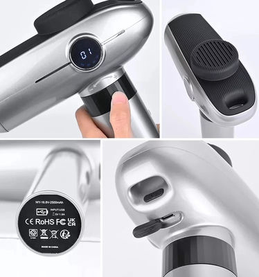 Máquina de massagem de tela LCD Vibração de 30 velocidades Mini Massage Gun para relaxamento do corpo inteiro