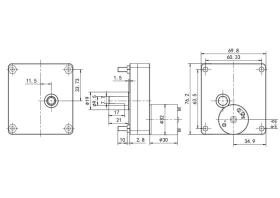 28mm 24v 7.73W MOTOR DE GEAR de prata de alto binário de pincel de engrenagem motor de corrente contínua para personalização