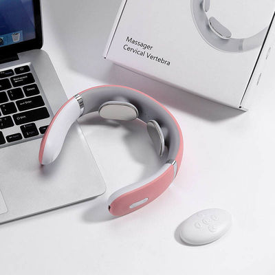 Mini Massagista Elétrico de Pescoço sem fio com controle remoto inteligente e opções de massagem personalizadas