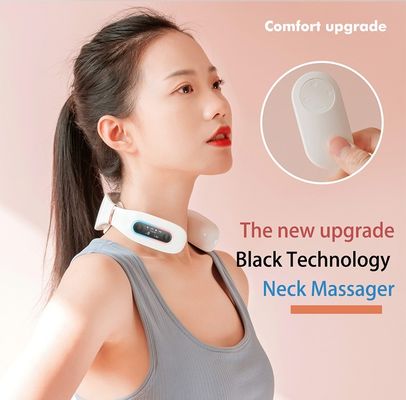 Massagem TNES Pulso Elétrico OLED Display Voz Transmissão Controle Remoto Massagista de pescoço