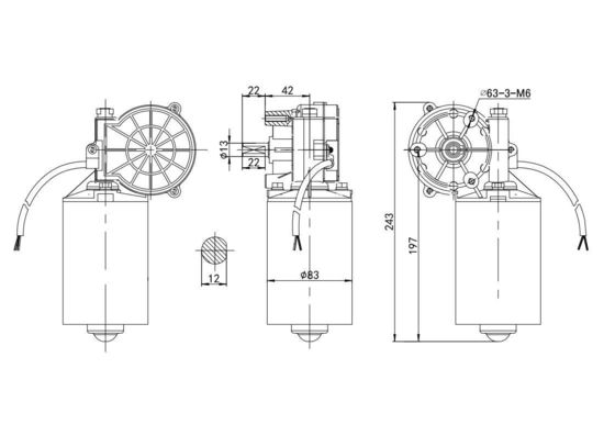 Motor elétrico de 150kw DC para carro de golfe Motor DC sem escovas 24v Magnetismo permanente Construção
