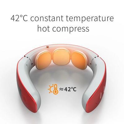 Massagista de pescoço de pulso eletromagnético personalizado alivia a dor muscular cervical com calor
