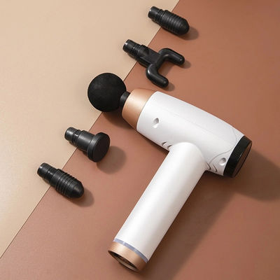 Pistola de massagem elétrica de tecido profundo com 6 cabeças, 30 velocidades e tela LCD e carregamento USB 1 kg