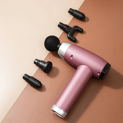 Pistola de massagem elétrica de tecido profundo com 6 cabeças, 30 velocidades e tela LCD e carregamento USB 1 kg