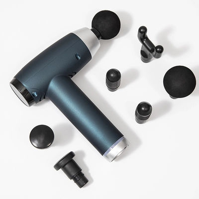 Pistola de massagem elétrica de tecido profundo com 6 cabeças, 30 velocidades e tela LCD e carregamento USB 1 kg