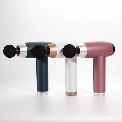 Pistola de massagem elétrica de tecido profundo com 6 cabeças, 30 velocidades e tela LCD e carregamento USB 1 kg