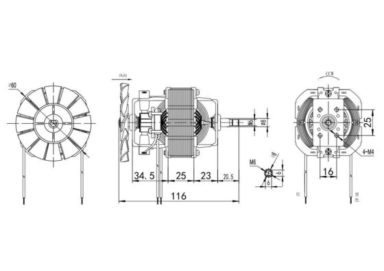 Alta velocidade 110-220VAC Motor de esteira AC de fase única com eixo roscado a preços acessíveis