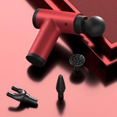 Práctica pistola de massagem de vibração de 4 cabeças para relaxamento muscular e desempenho esportivo