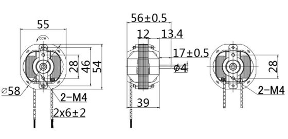 Motor AC universal monofásico de baixo ruído com binário de alta tensão 2000-3000 rpm