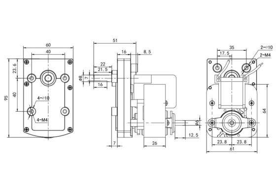 Motor AC assíncrono para esteira 20w 110V/220V de baixa RPM de alto binário