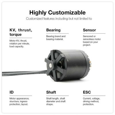 Ímã permanente 4kw Potência de saída Pequeno motor DC sem escovas para tabuleiro de surf elétrico