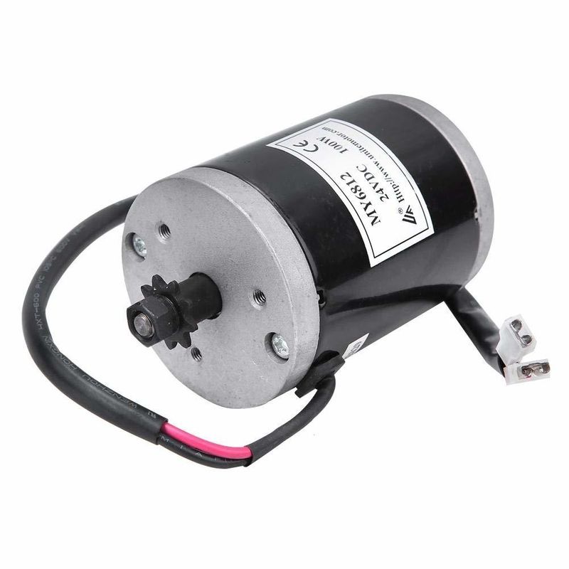 Motor de escova de bicicleta elétrica controlador de bicicleta elétrica motor escovado 24V 100w alta velocidade com poleia de cinto