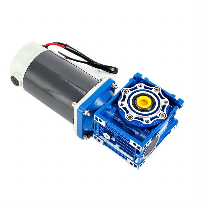 Motor elétrico de corrente contínua de 6w-300w com caixa de engrenagens de minhoca NMRV 12V/24V/48V 60mm-104mm Motor de corrente contínua